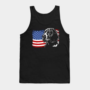 Proud Beagle American Flag patriotic dog Tank Top